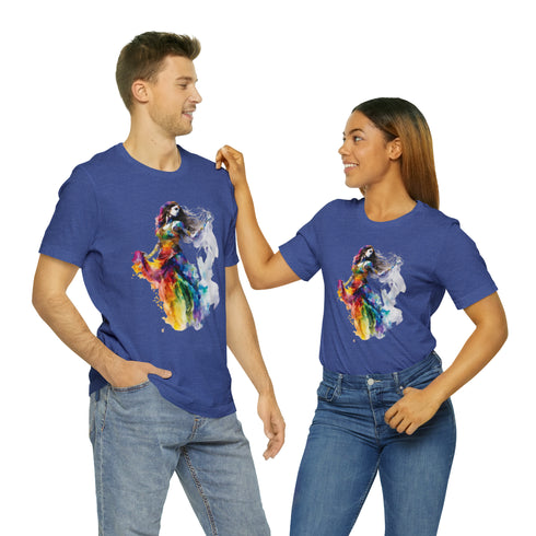 Rainbow Belly Dancer's Pose - Short Sleeve Tee